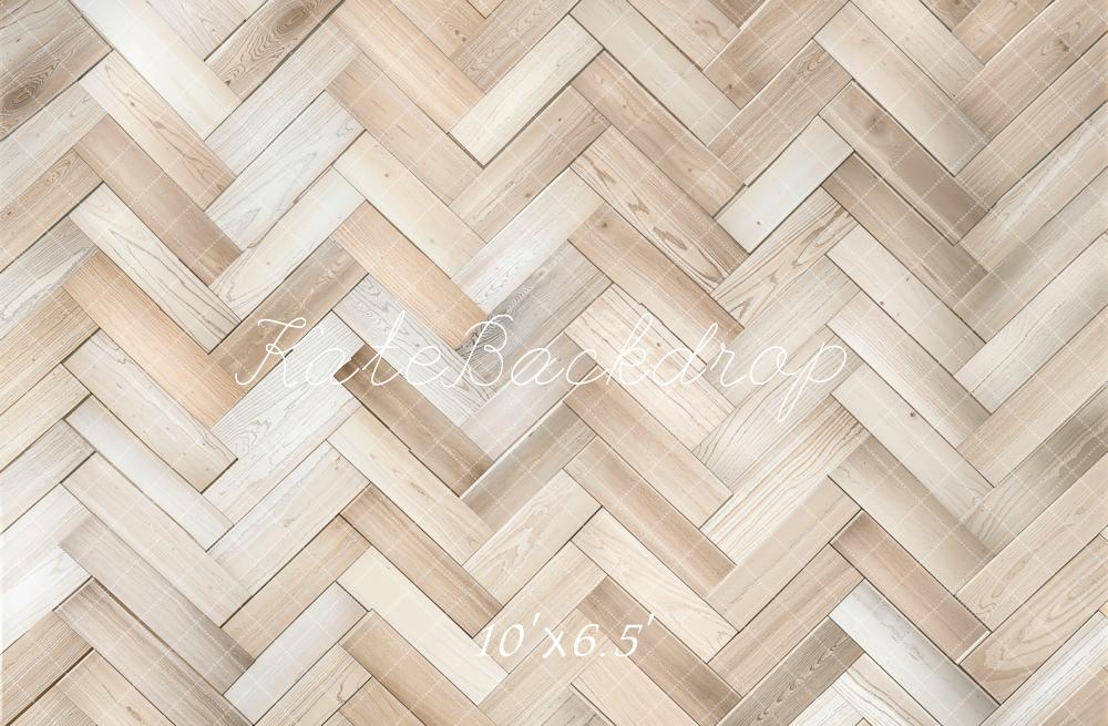 Kate Herringbone Wood Texture Fleece Backdrop Designed by Kate Image - Kate Backdrop AU