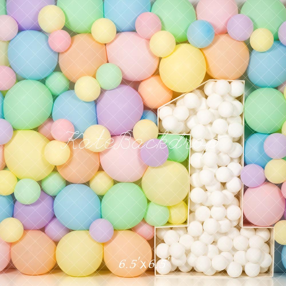 Kate Balloons One Birthday Backdrop Designed by Kerry Anderson
