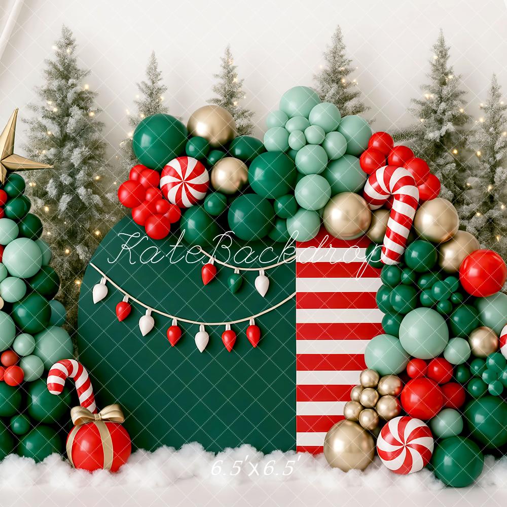 Kate Christmas Balloon Trees Backdrop Designed by Mini MakeBelieve - Kate Backdrop AU