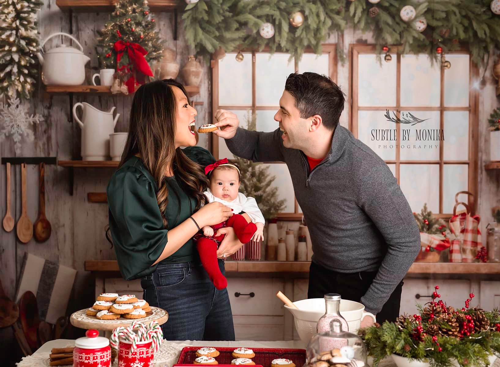 Kate White Christmas Kitchen Backdrop Designed by Emetselch - Kate Backdrop AU
