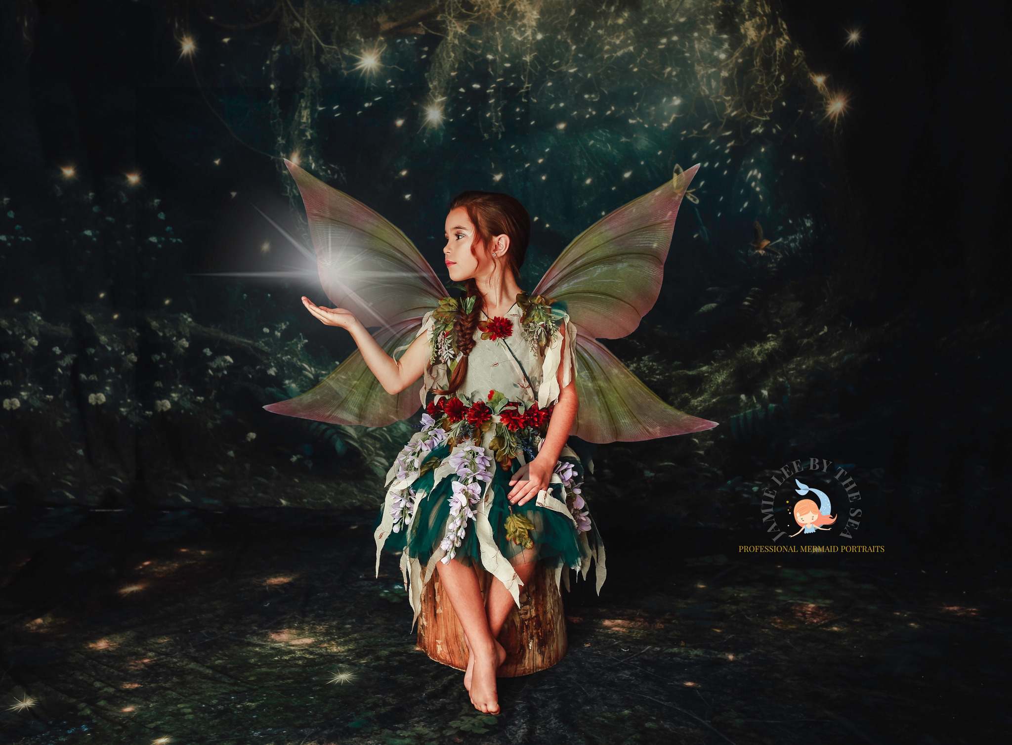 Kate Enchanted Fairy Night Backdrop+Forest Floor Designed by Mandy Ringe Photography - Kate Backdrop AU