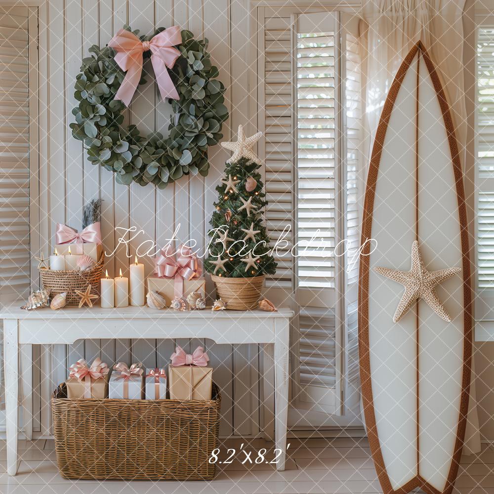 Kate Christmas Wreath Surfboard Backdrop Designed by Mini MakeBelieve - Kate Backdrop AU