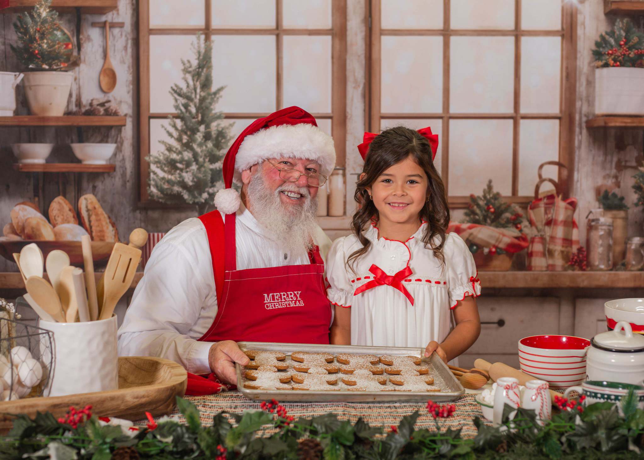 Kate White Christmas Kitchen Backdrop Designed by Emetselch - Kate Backdrop AU