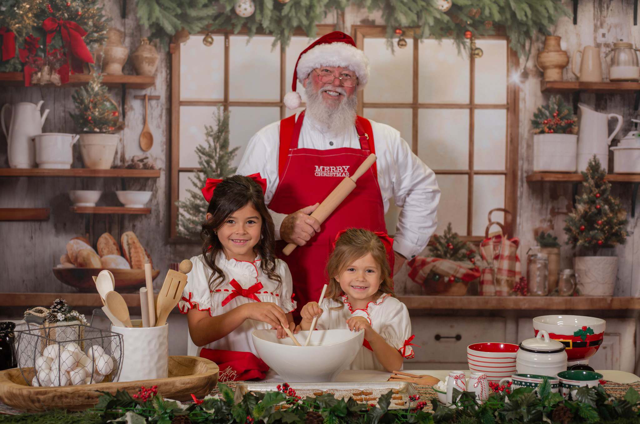 Kate White Christmas Kitchen Backdrop Designed by Emetselch - Kate Backdrop AU