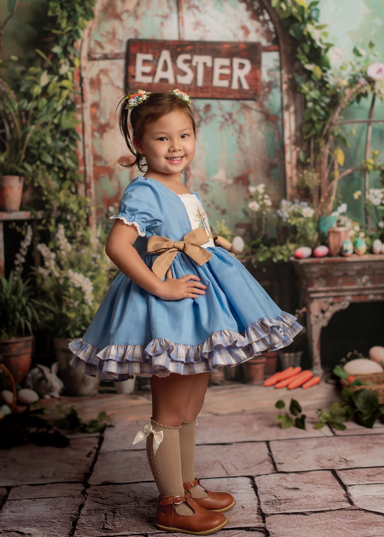 Kate Easter Green Plant Peter Rabbit Backdrop Designed by Emetselch - Kate Backdrop AU
