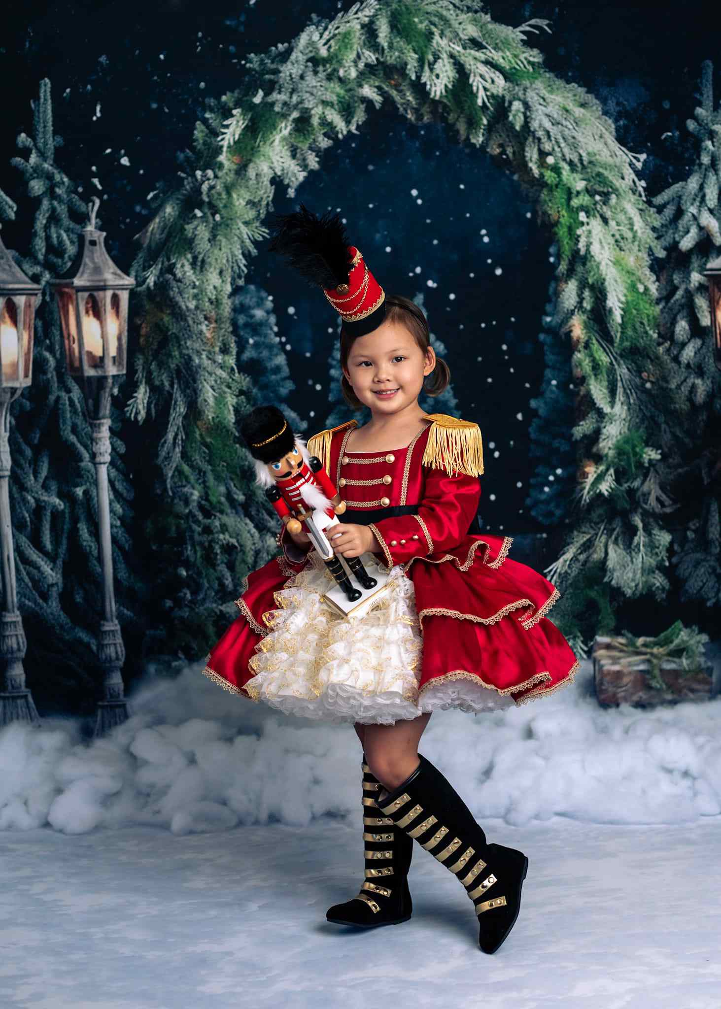 Kate Christmas Outdoor Arch Tree Night Backdrop for Photography - Kate Backdrop AU