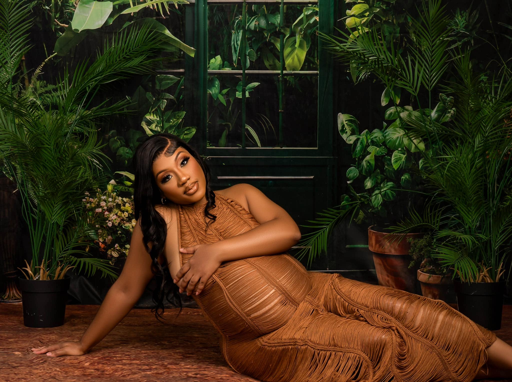 Kate Spring/Summer Green Plant Door Backdrop+Soil Floor Backdrop - Kate Backdrop AU