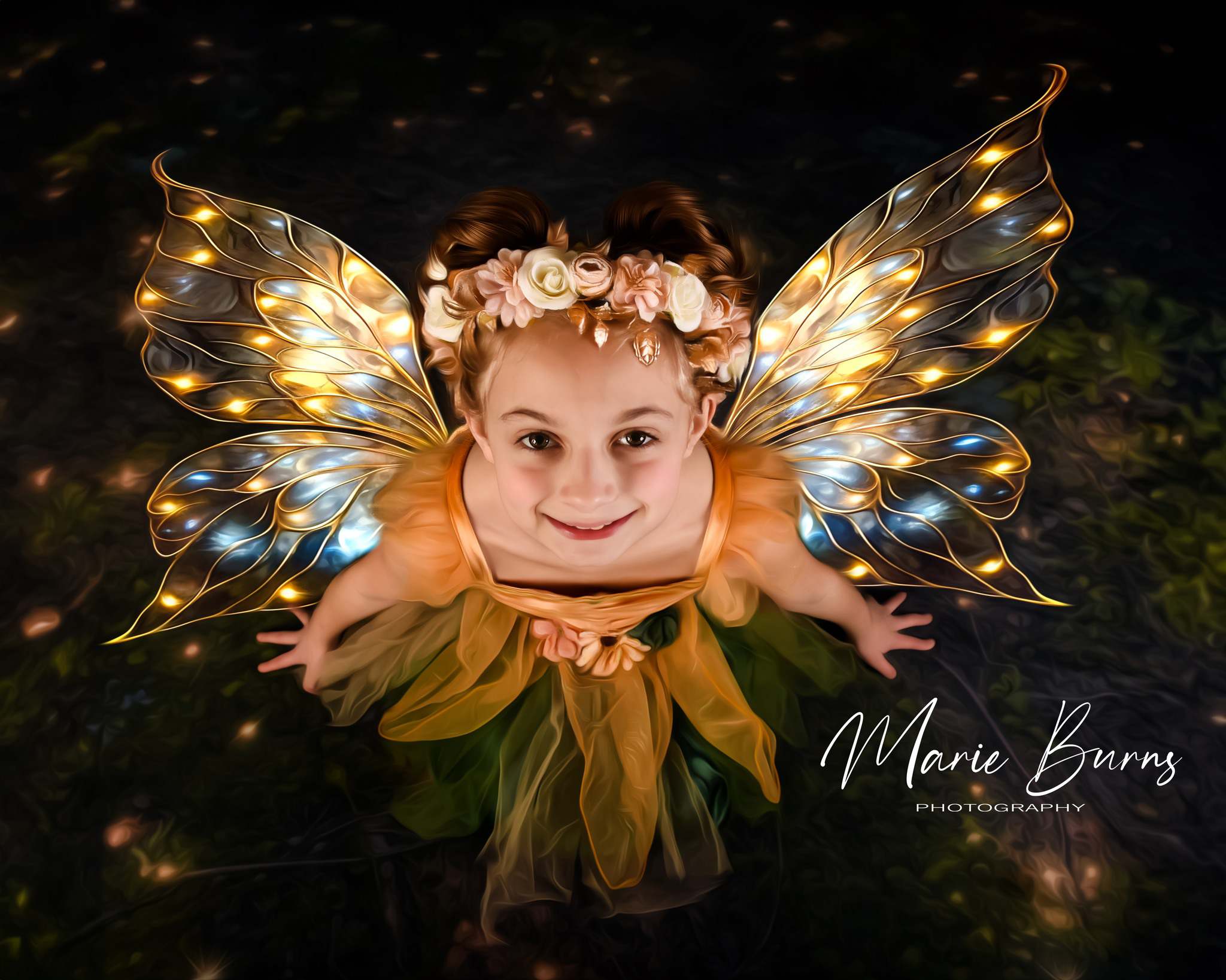 Kate Enchanted Fairy Forest Floor Night Backdrop Designed by Mandy Ringe Photography