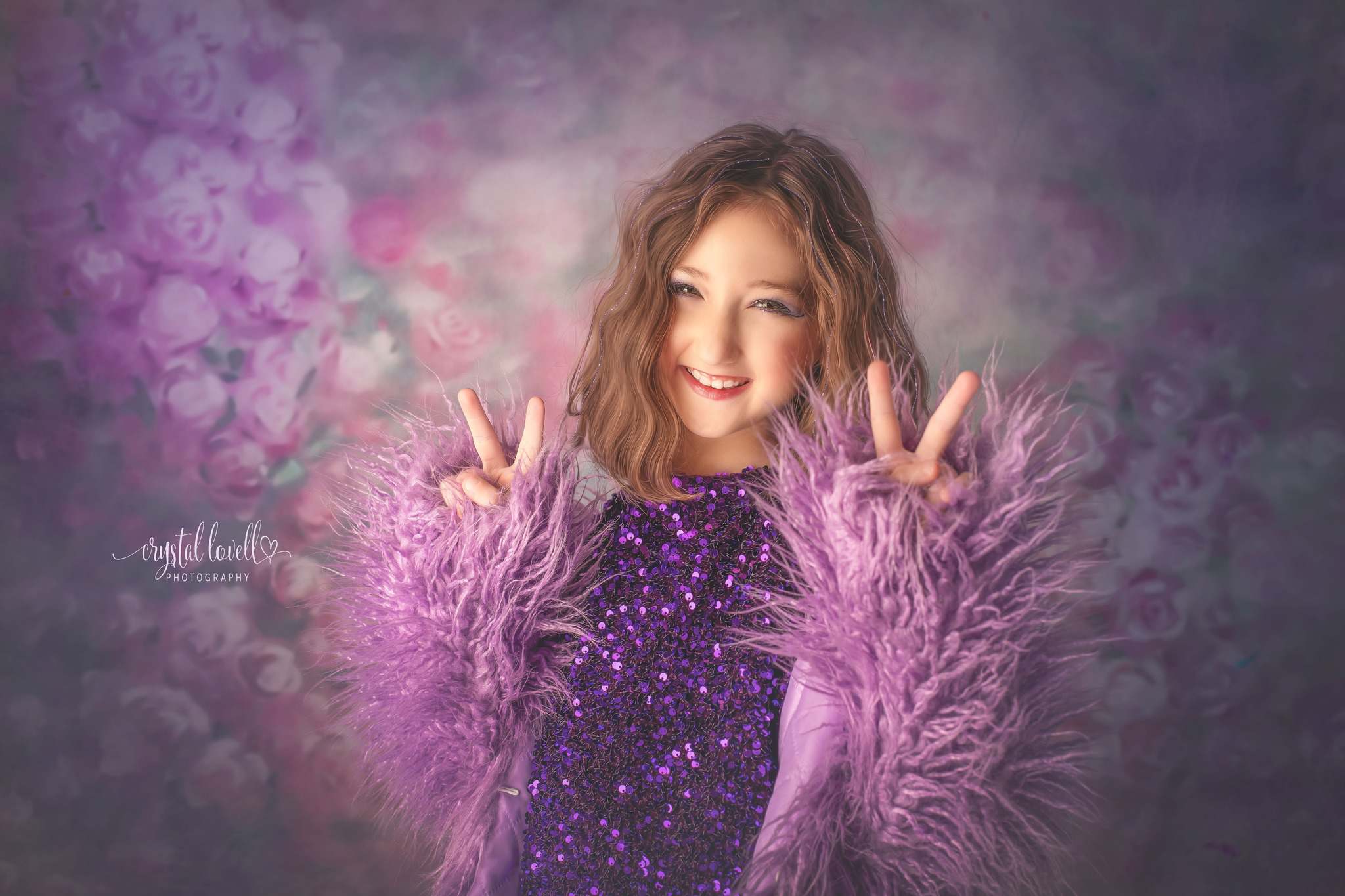Kate Pink Flowers Hand Painting Liked Portrait Photography Backdrops - Kate Backdrop AU