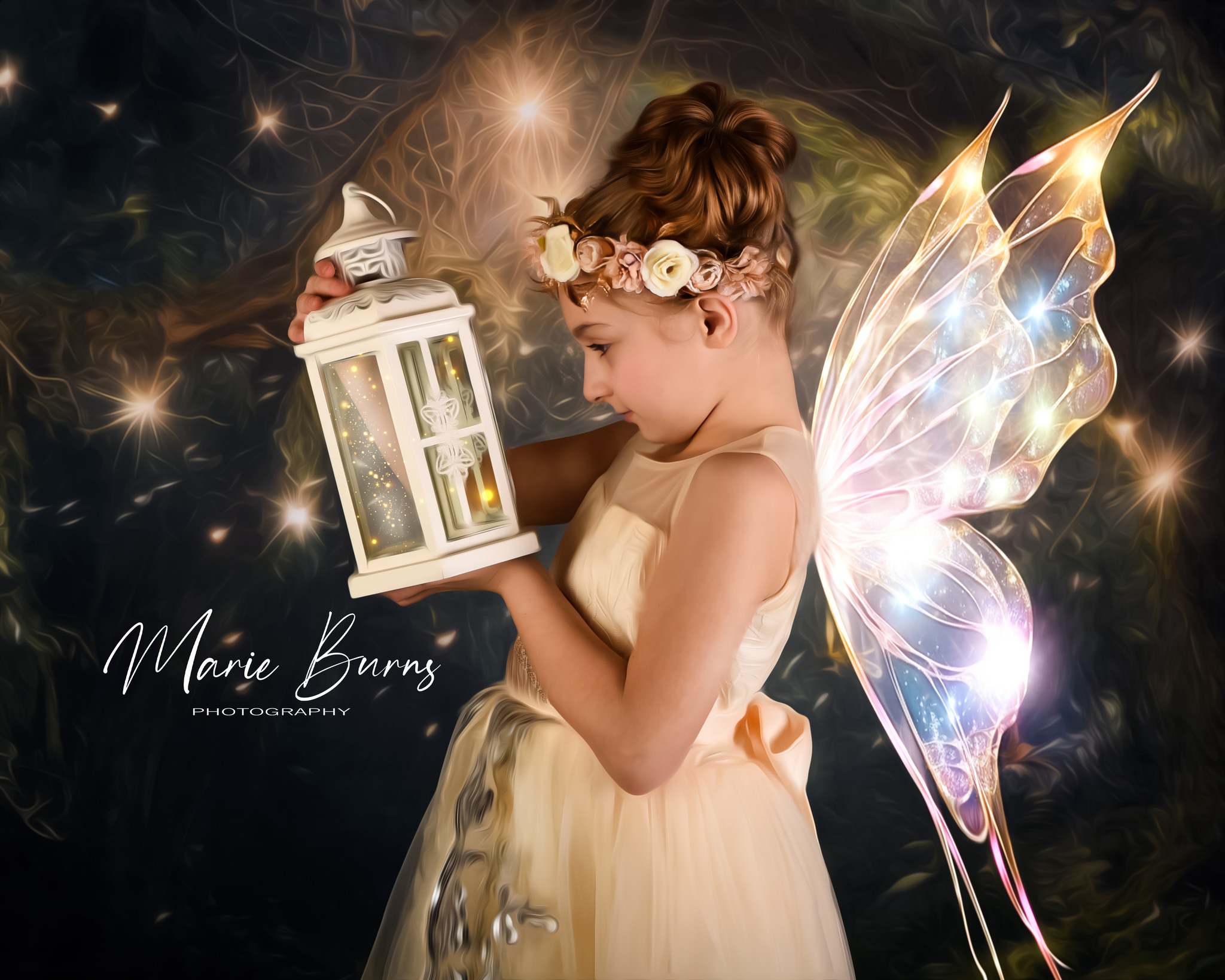 Kate Enchanted Fairy Forest Night Backdrop Designed by Mandy Ringe Photography