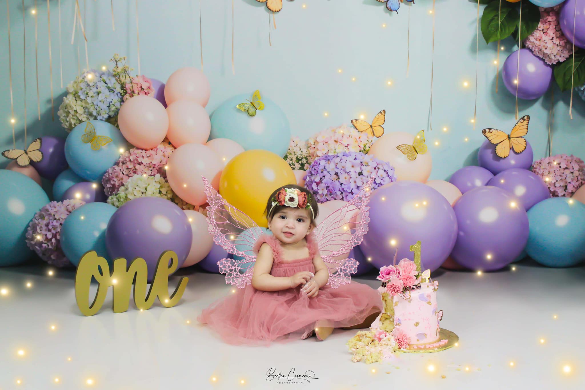 Kate Colorful Balloon Butterfly Wall Backdrop Designed by Emetselch