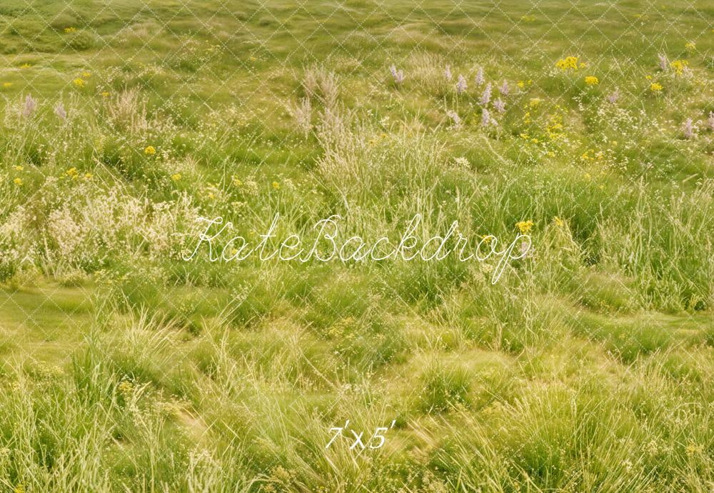 Kate Green Meadow Wildflowers Grass Backdrop Designed by Chain