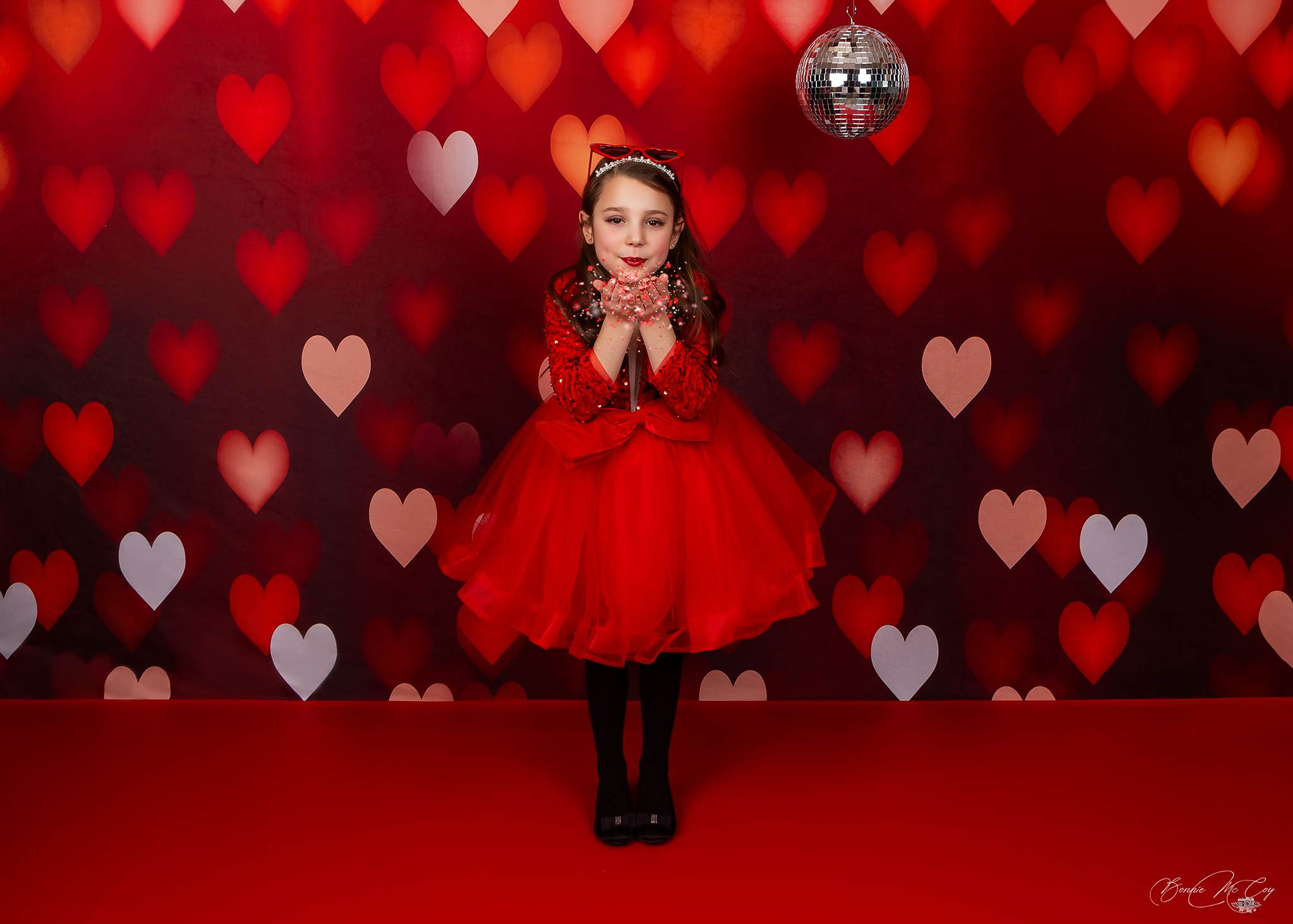 Kate Bokeh Valentine's Day Backdrop Red Defocus Designed by Kate Image
