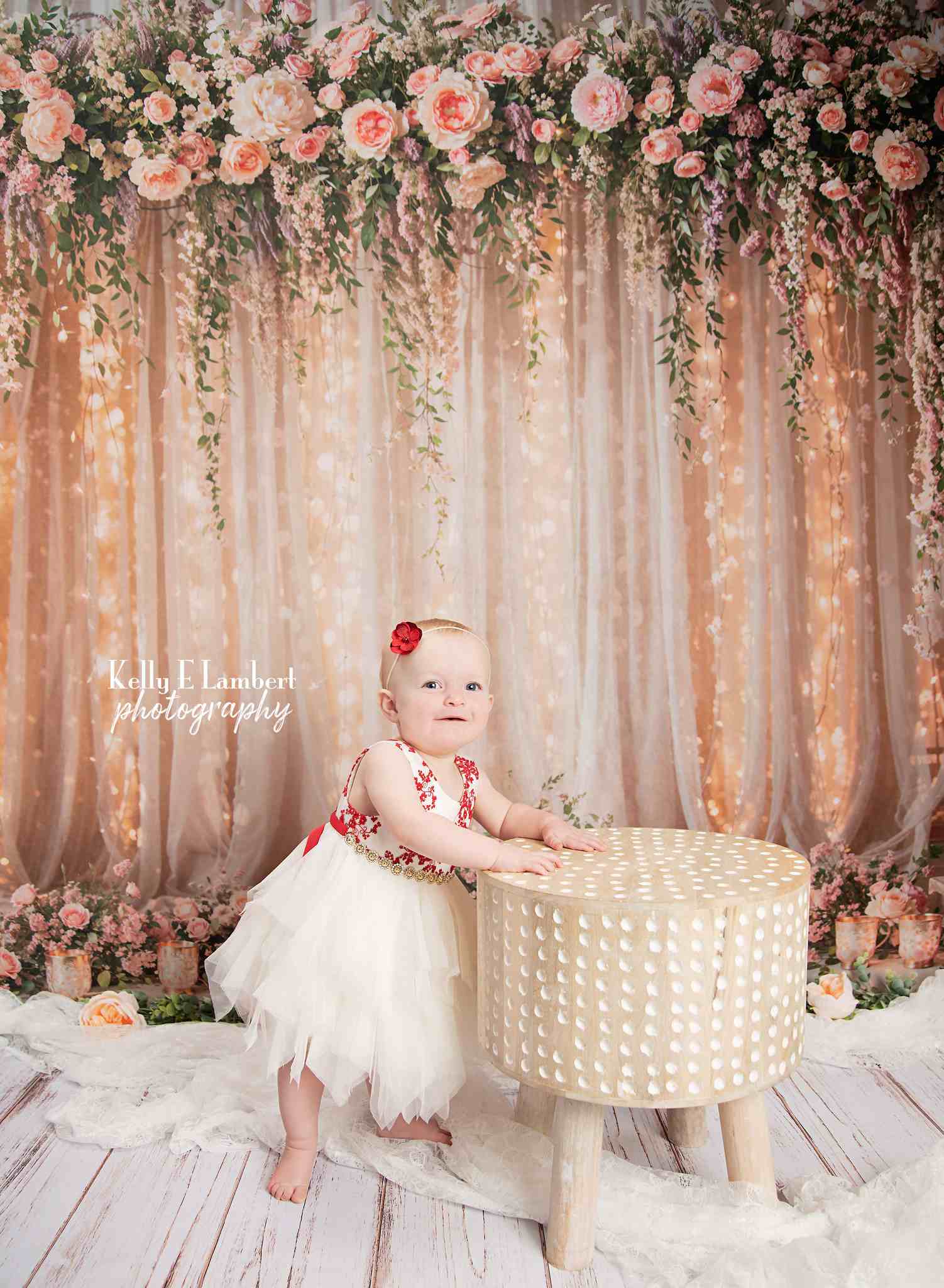 Kate Flower Light String Curtain Backdrop Designed by Chain Photography