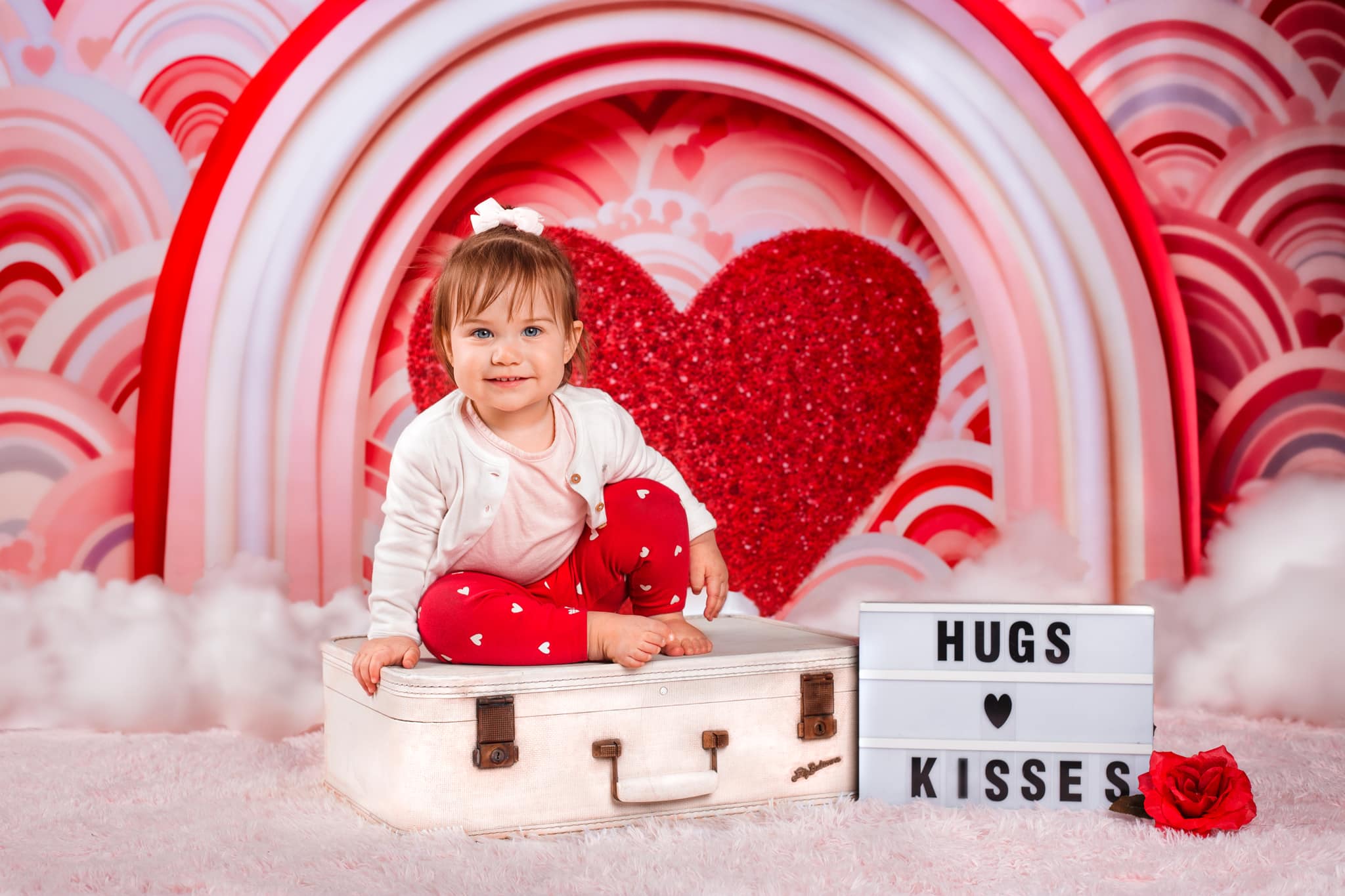 Kate Pink Valentine's Day Love Balloons Backdrop Designed by Emetselch - Kate Backdrop AU