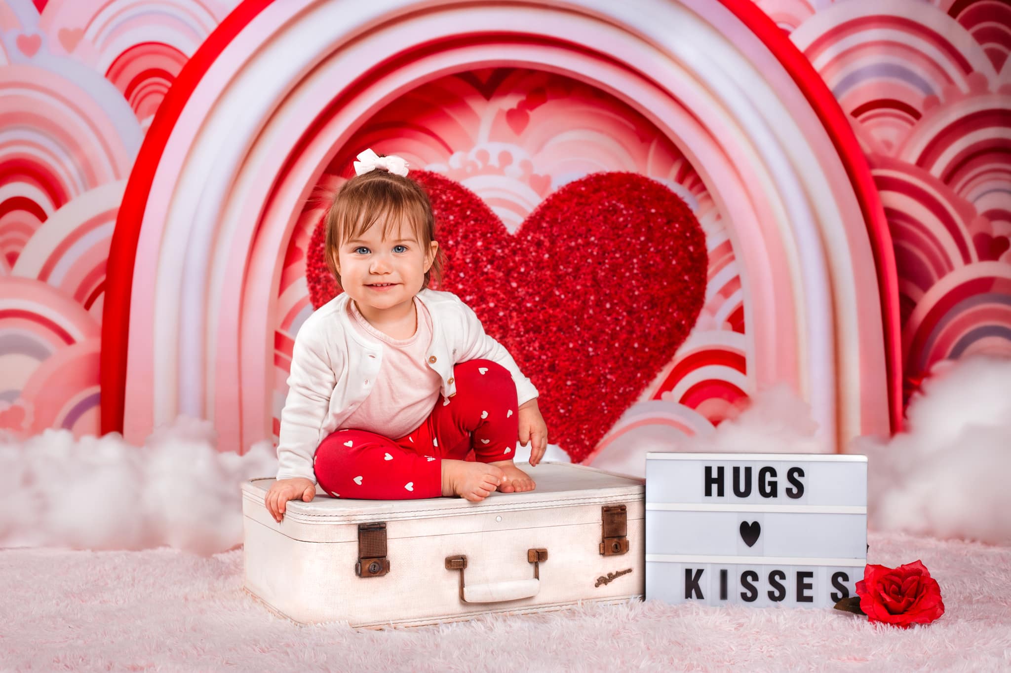 Kate Pink Valentine's Day Love Balloons Backdrop Designed by Emetselch