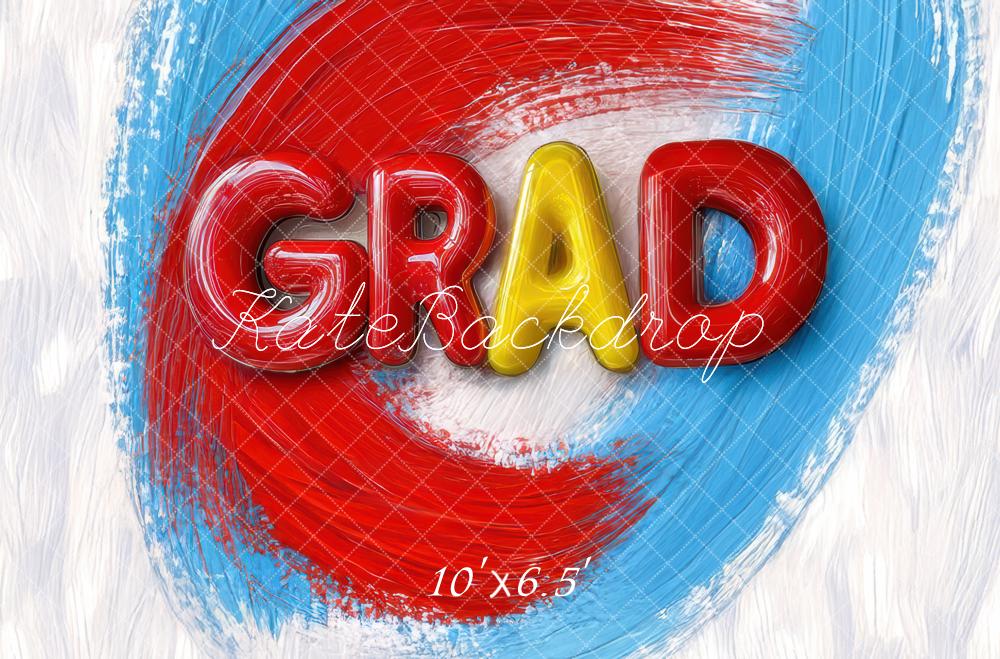 Kate Grad Letters Paint Swirl Backdrop Designed by Mini MakeBelieve
