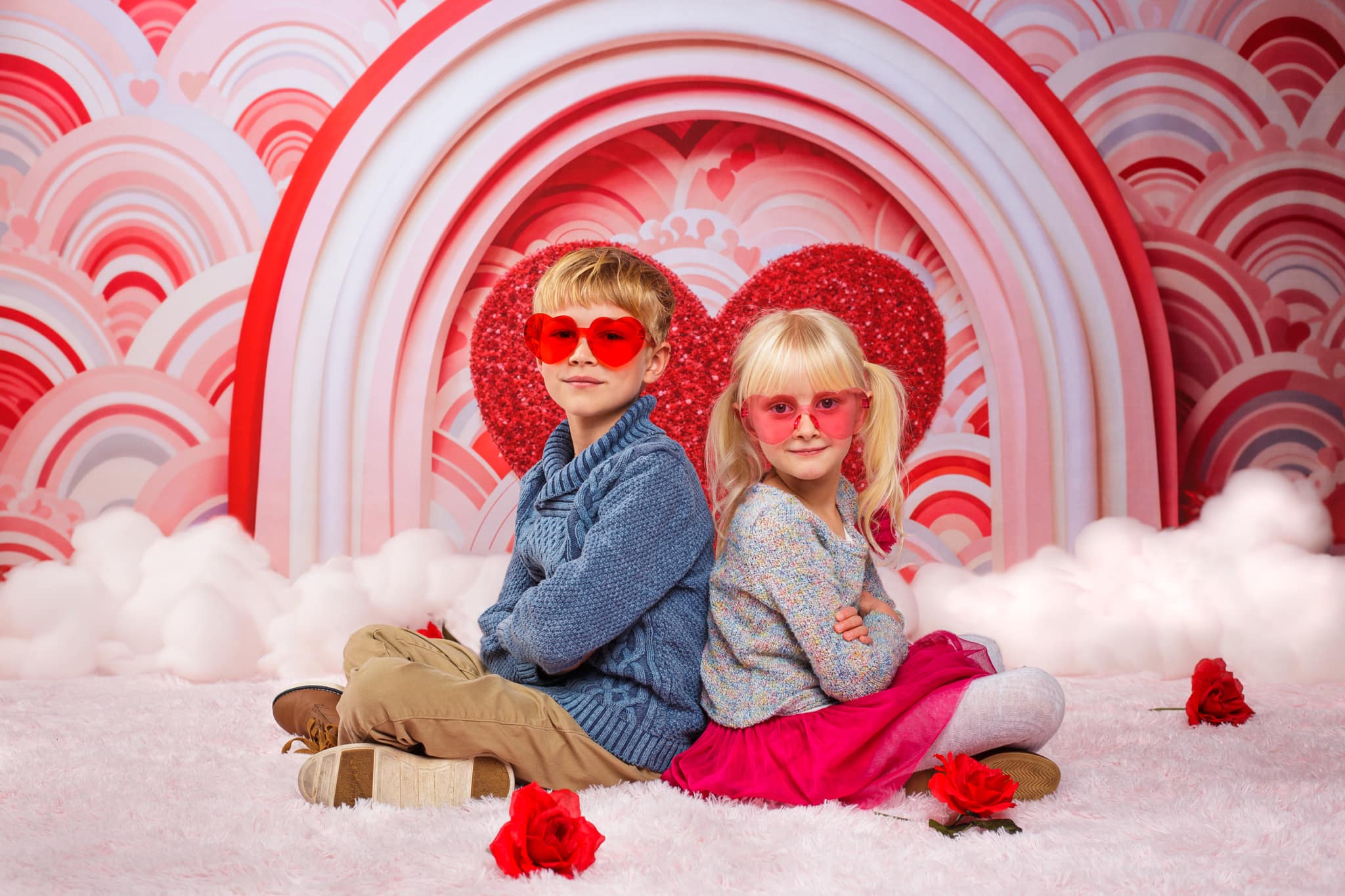 Kate Pink Valentine's Day Love Balloons Backdrop Designed by Emetselch - Kate Backdrop AU