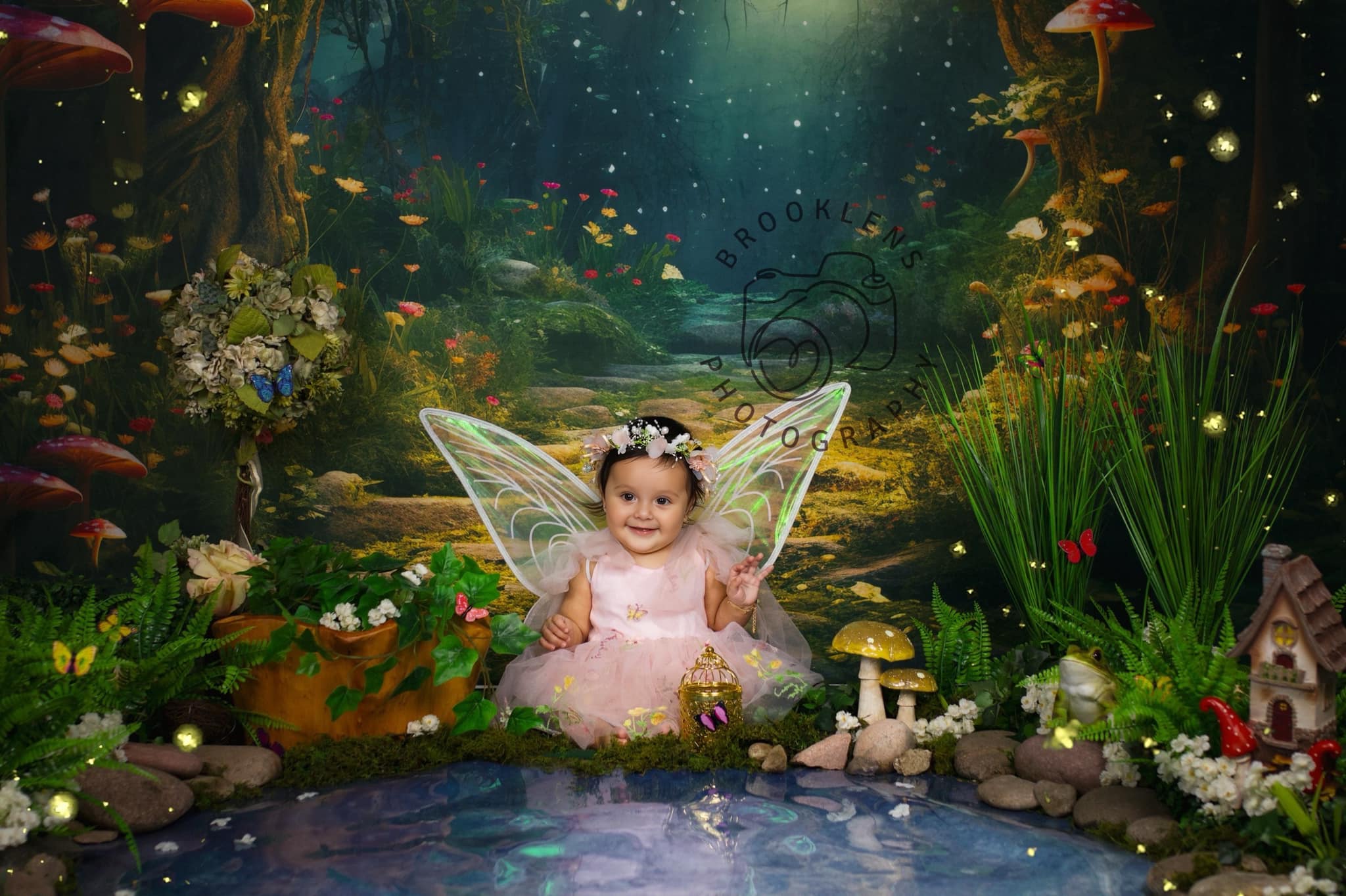 Kate Fantasy Firefly Mushroom Forest Backdrop Designed by Chain Photography - Kate Backdrop AU