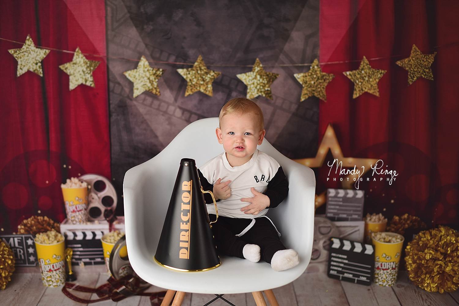 Kate Movie Night Backdrop Red Curtain Designed by Mandy Ringe Photography - Kate Backdrop AU