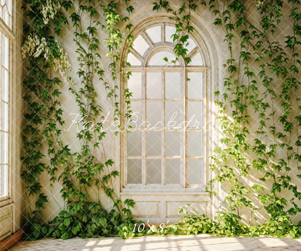 Kate Arched Window Ivy Wall Vintage Backdrop Designed by Emetselch