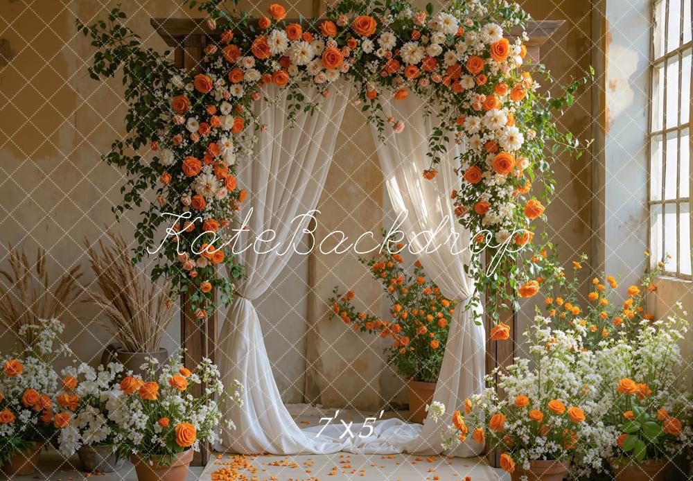 Kate Spring Flowers Drapes Backdrop Designed by Mini MakeBelieve