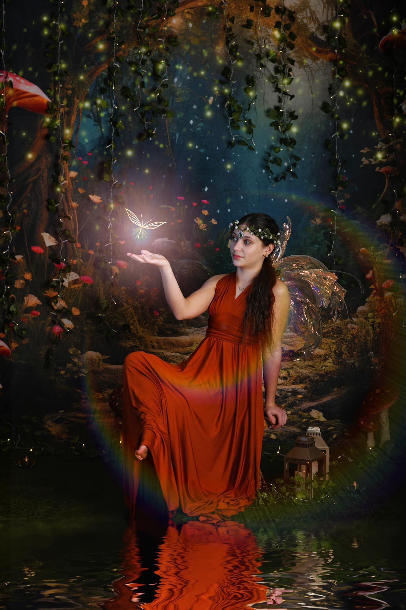 Kate Fantasy Firefly Mushroom Forest Backdrop Designed by Chain Photography - Kate Backdrop AU