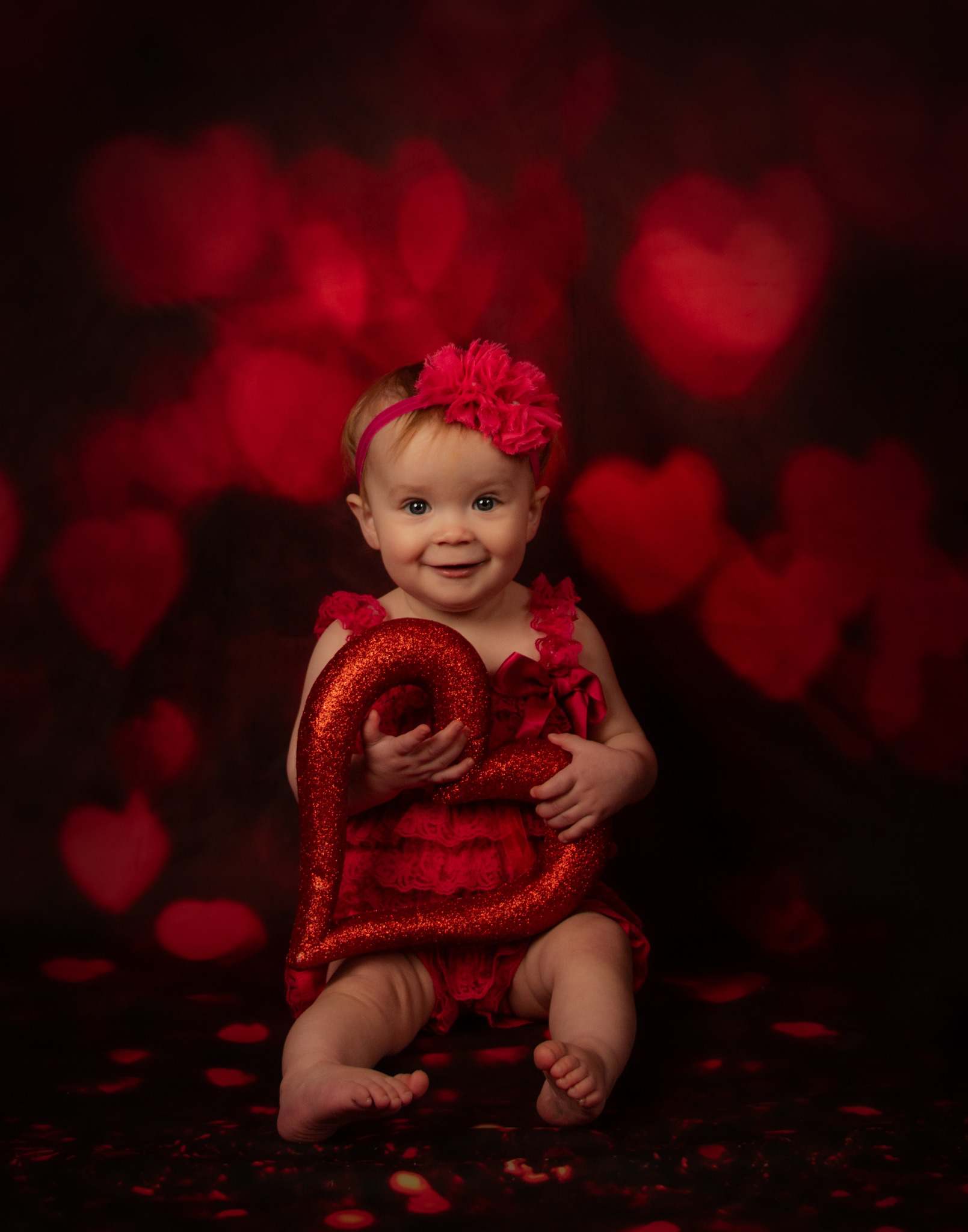 Kate Valentine's Day Backdrop Red Bokeh for Photography