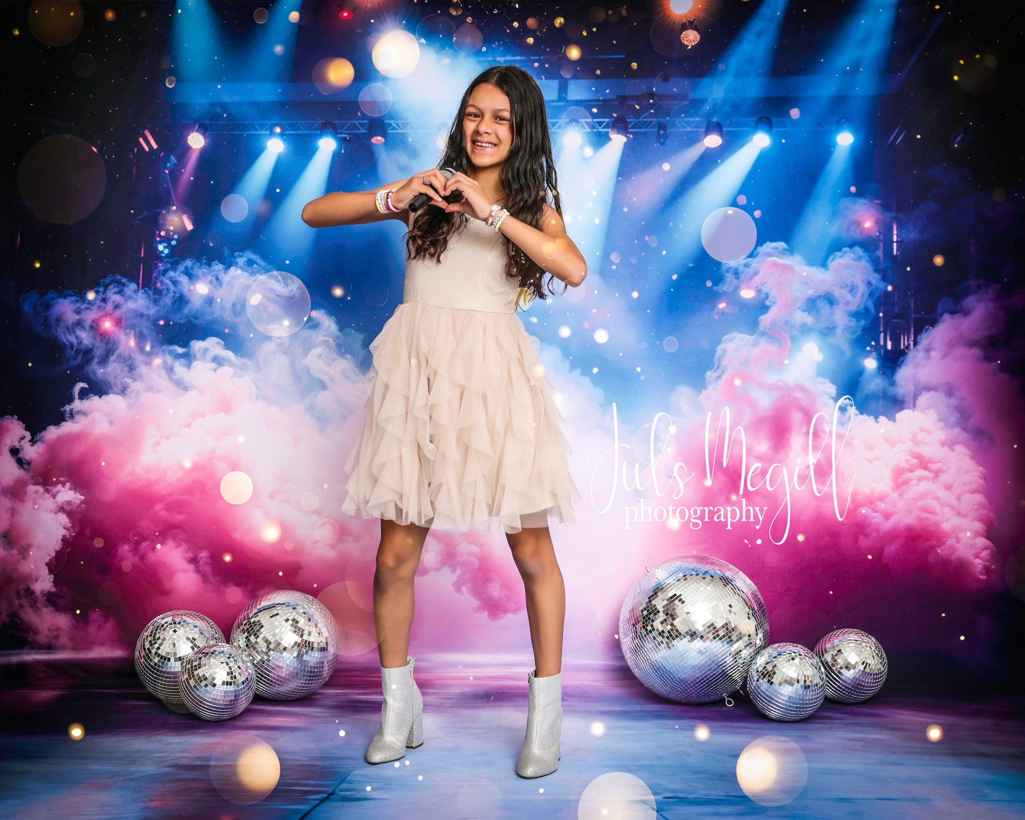 Kate Pink Atmosphere Smoke Light Backdrop+Stage Floor Backdrop - Kate Backdrop AU