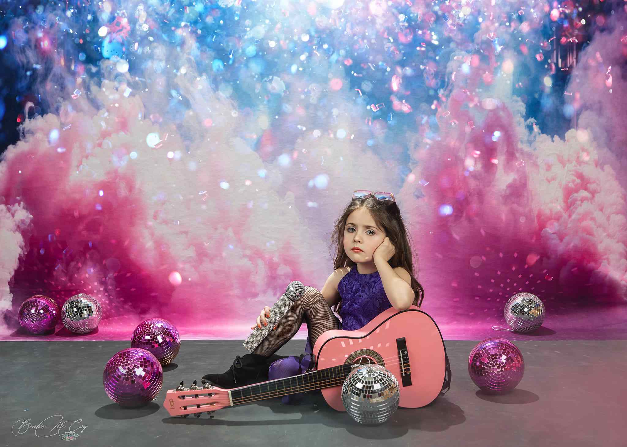 Kate Pink Atmosphere Smoke Light Backdrop+Stage Floor Backdrop - Kate Backdrop AU