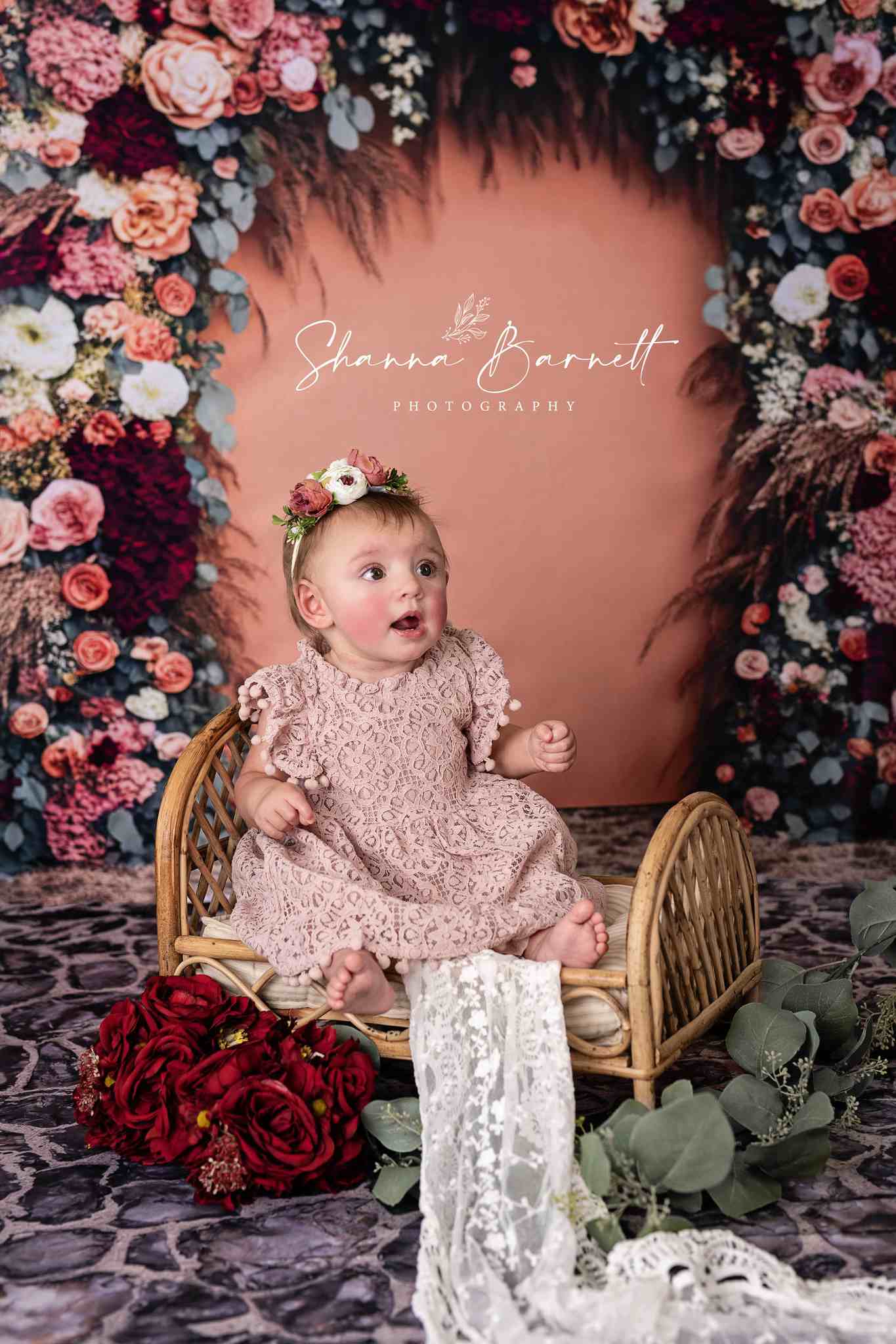Kate Painted Boho Free Spirit Backdrop Outside Floral Designed by Mini MakeBelieve - Kate Backdrop AU