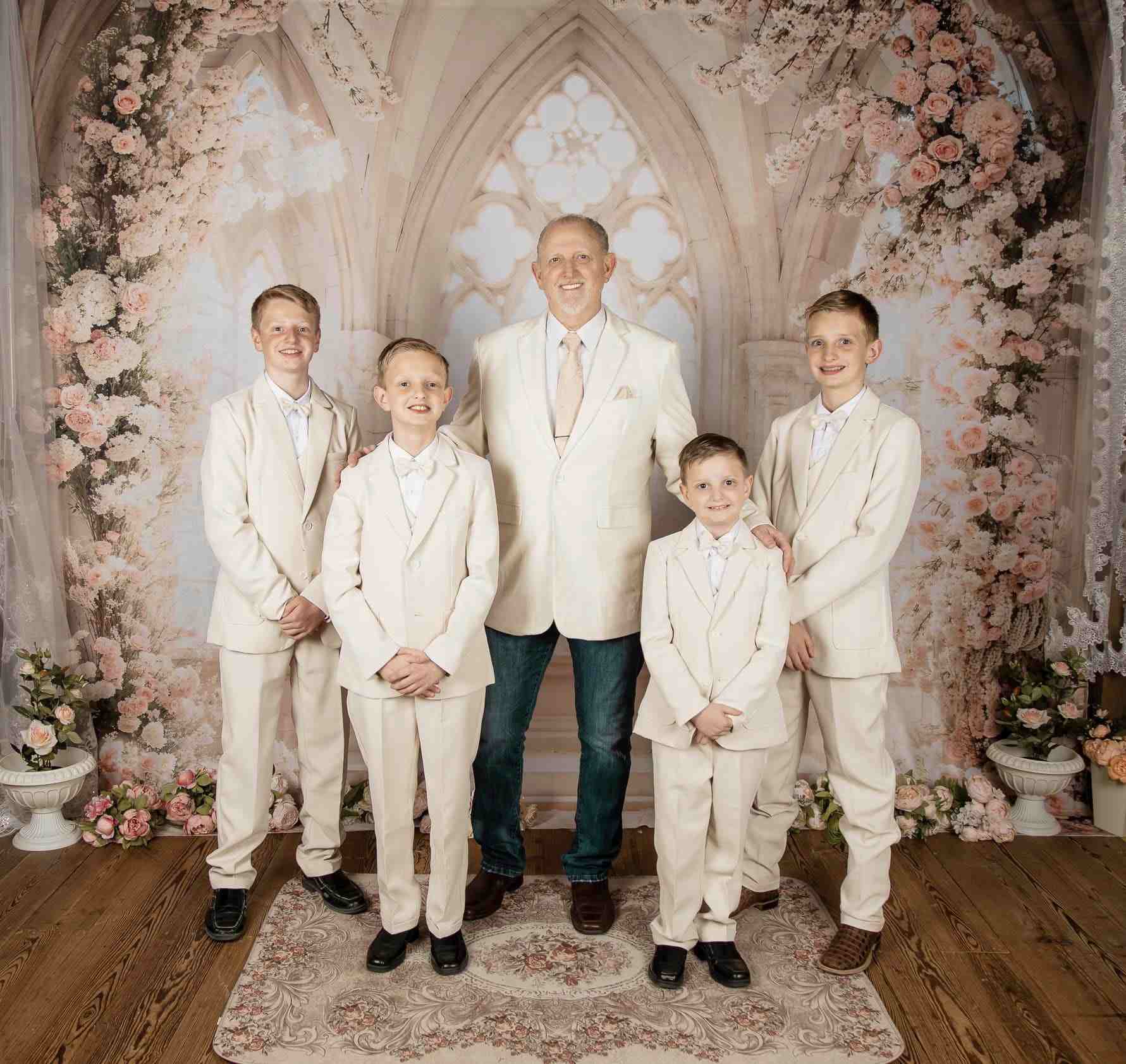 Kate Spring White Flowers Window Room Backdrop Designed by Emetselch - Kate Backdrop AU