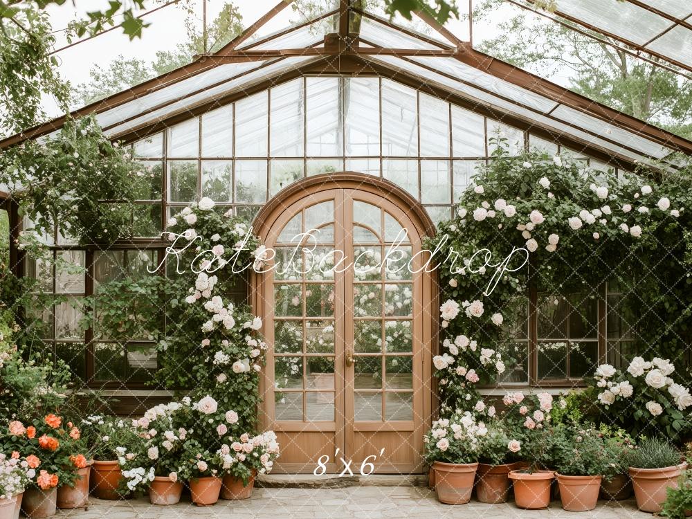 Kate Greenhouse Potted Flowers Backdrop Designed by Patty Roberts - Kate Backdrop AU