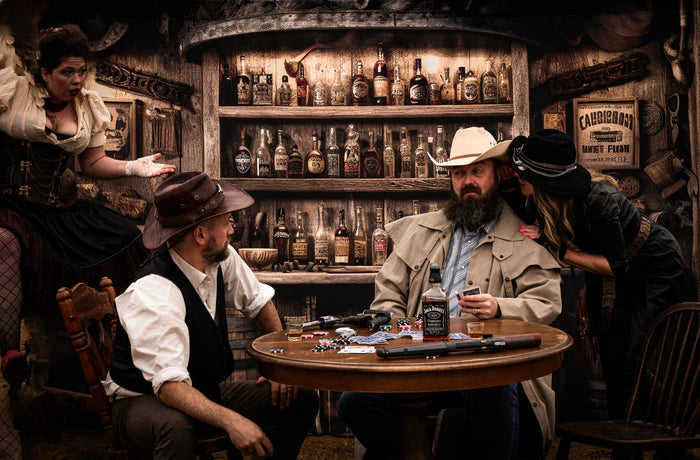 Kate Old Western Saloon Wall Backdrop Birthday Party Designed by Mandy Ringe Photography - Kate Backdrop AU