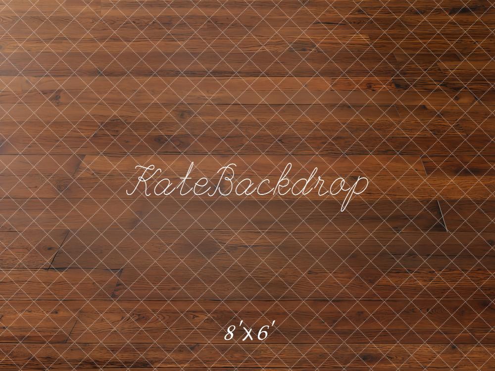Kate Brown Wood Floor Texture Fleece Backdrop Designed by Kate Image
