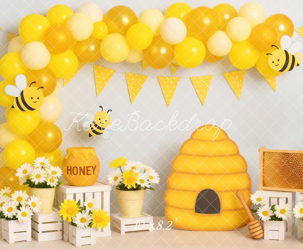 Kate Bee Hive Balloons Honey Backdrop Designed by Patty Roberts
