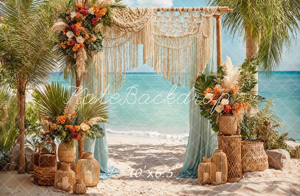 Kate Boho Beach Macrame Seaside Backdrop Designed by Chain