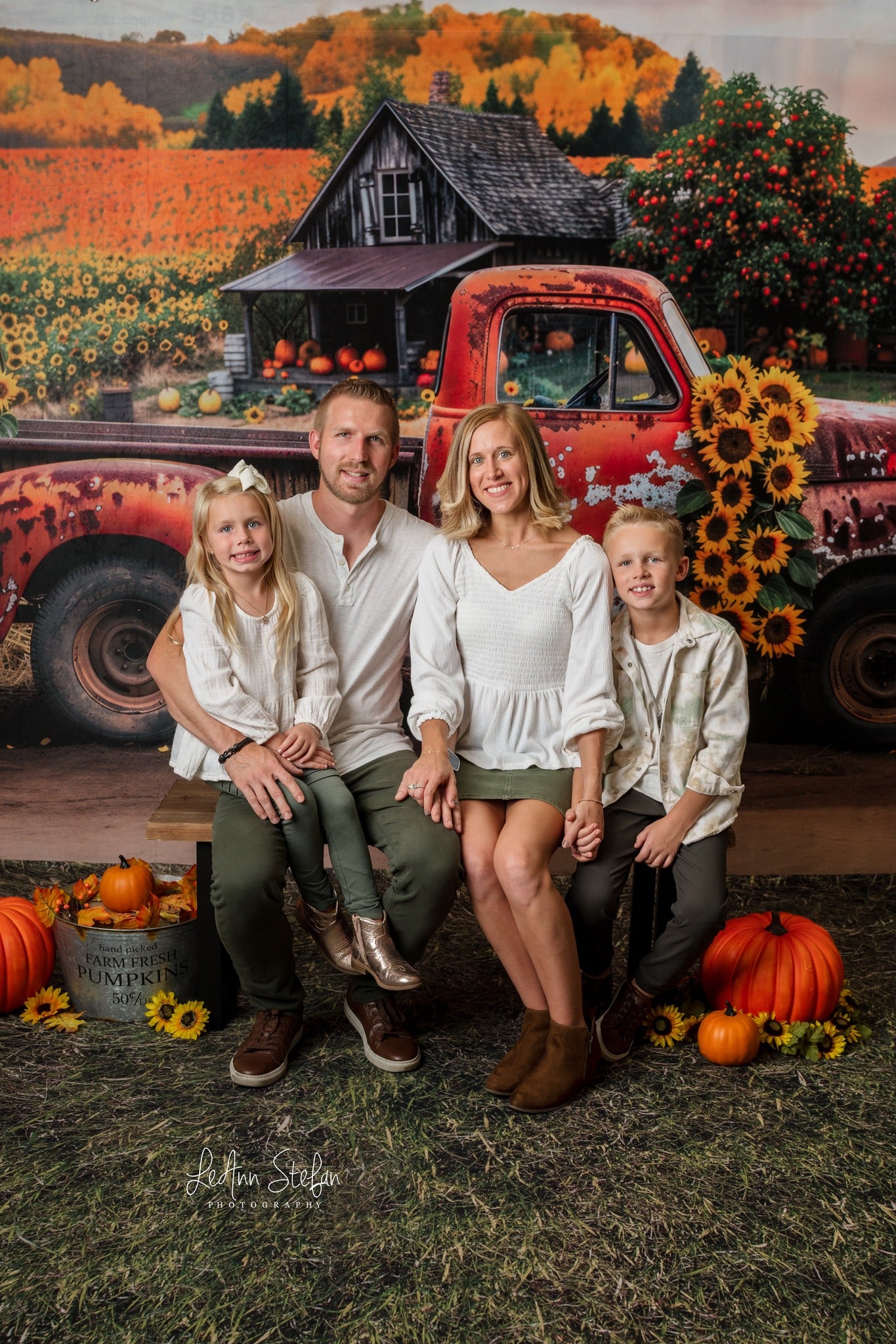 Kate Autumn Truck Backdrop for Photography