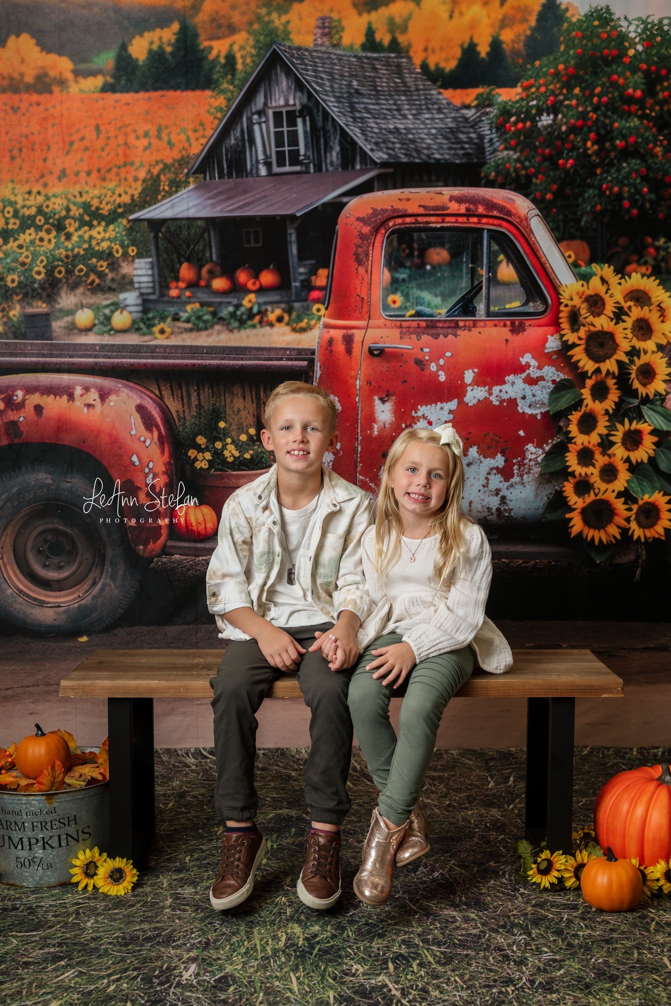 Kate Autumn Truck Backdrop for Photography