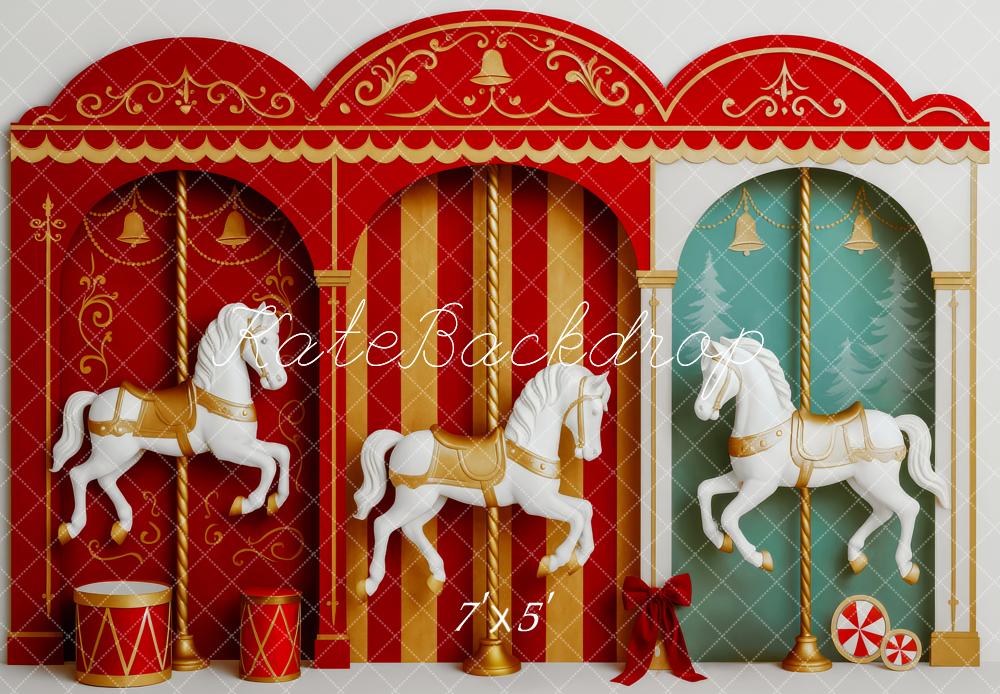 Kate Carousel Horses Circus Backdrop Designed by Patty Roberts - Kate Backdrop AU