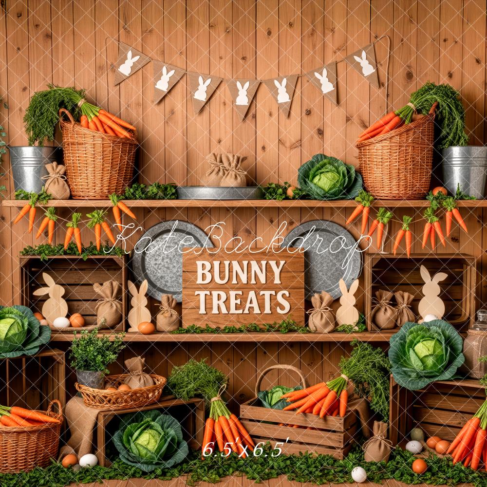 Kate Easter Bunny Treats Carrots Wooden Backdrop Designed by Patty Roberts