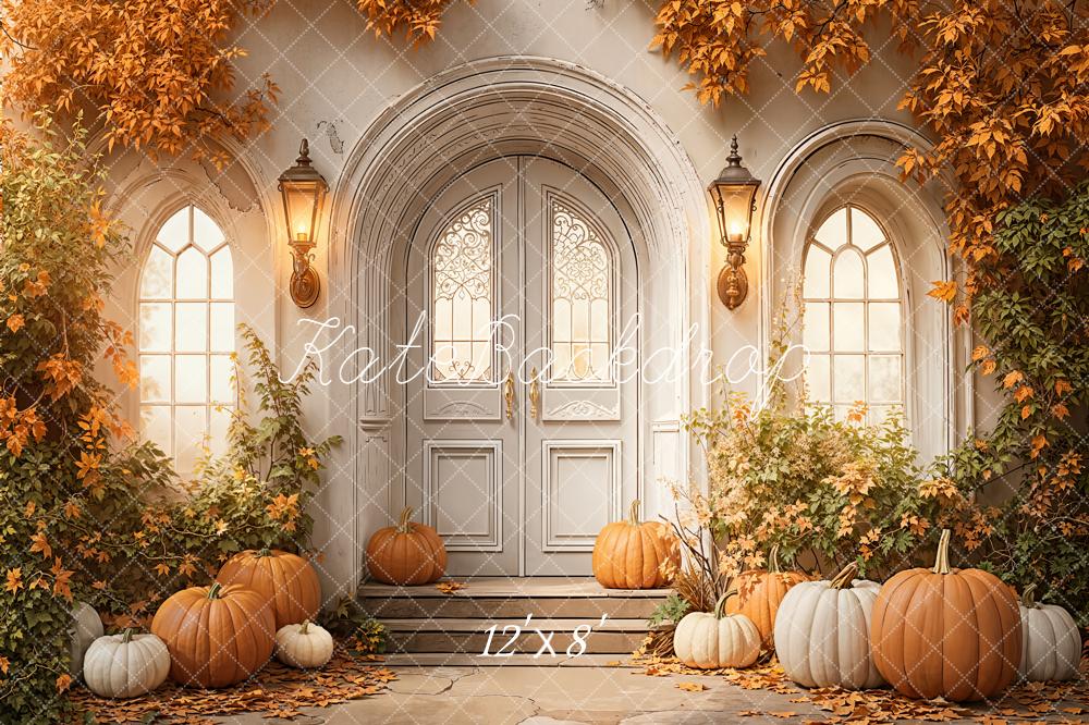 Kate Autumn Pumpkins Arch Door Backdrop Designed by Emetselch