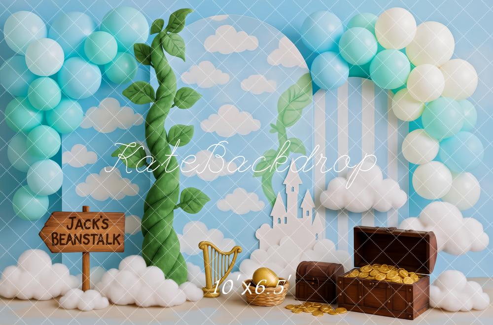 Kate Beanstalk Treasure Clouds Backdrop Designed by Patty Roberts - Kate Backdrop AU