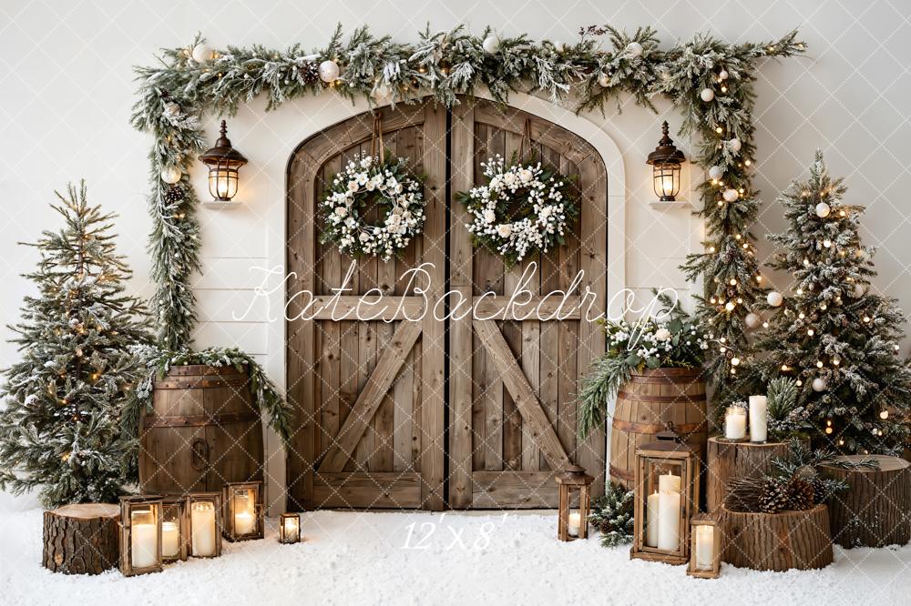 Kate Christmas Wooden Door Backdrop Designed by Emetselch