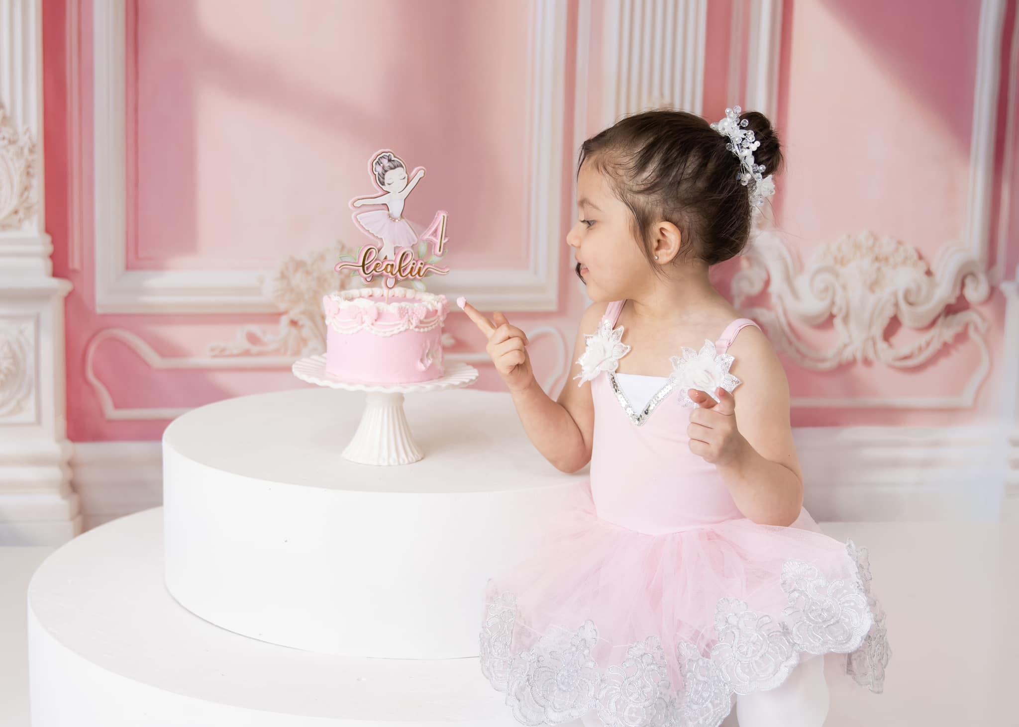 Kate Elegant Pink Vintage Wall Sunlight Backdrop Designed by Emetselch - Kate Backdrop AU