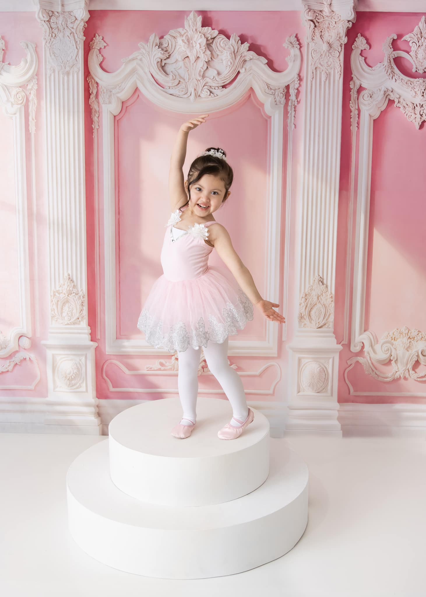 Kate Elegant Pink Vintage Wall Sunlight Backdrop Designed by Emetselch - Kate Backdrop AU