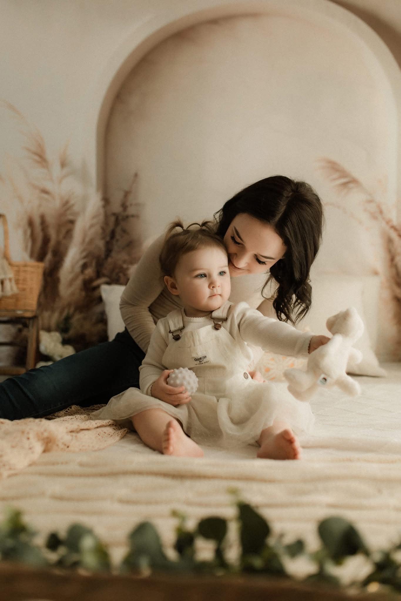 Kate Fleece Boho Arch Pampas Grass Backdrop Designed by Emetselch