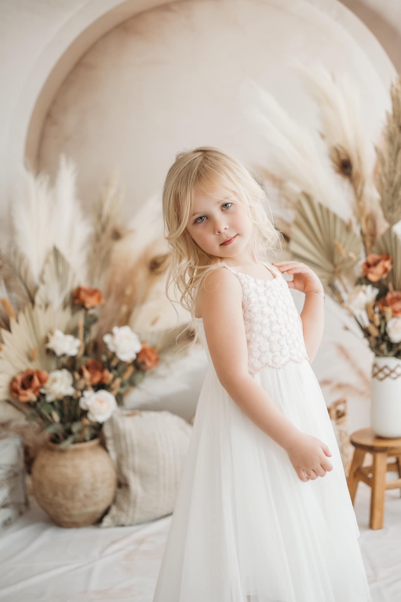 Kate Boho Arch Pampas Grass Backdrop Designed by Emetselch