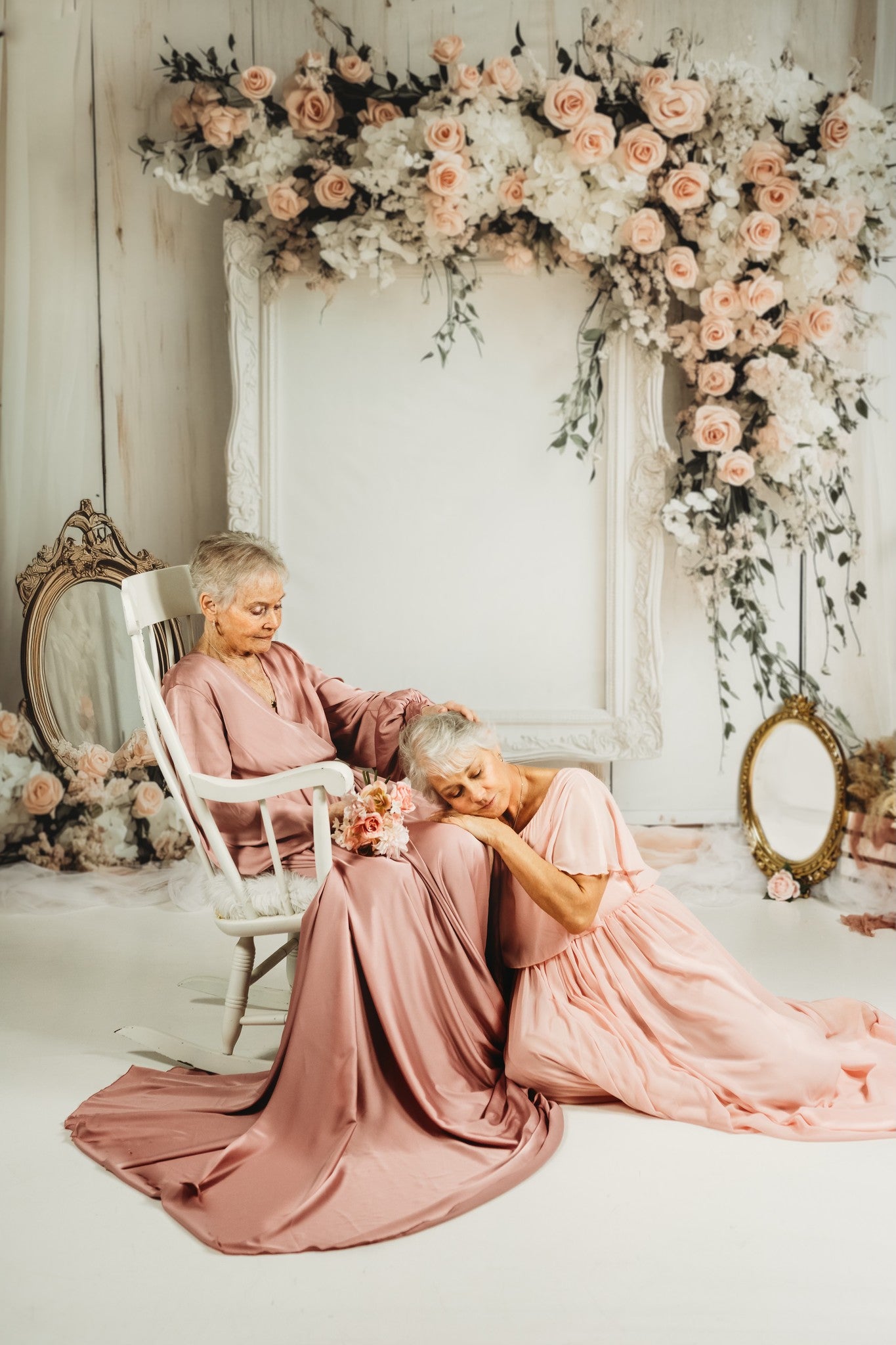 Kate Vintage Floral Mirror Setup Backdrop Designed by Patty Roberts