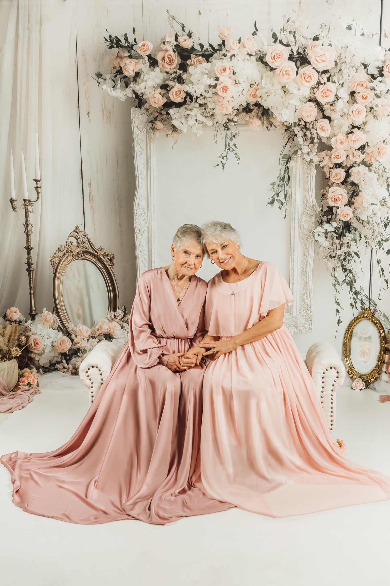 Kate Vintage Floral Mirror Setup Backdrop Designed by Patty Roberts